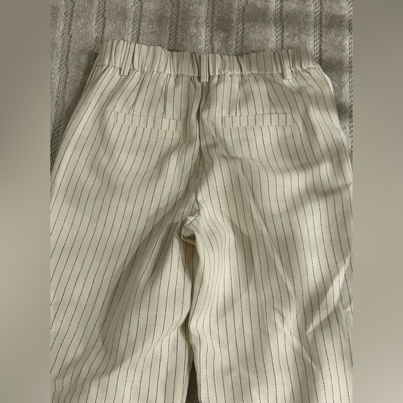 Jason Wu Pinstripe Wide Leg Trouser Pants in Cream - Size 4 - Picture 7 of 11